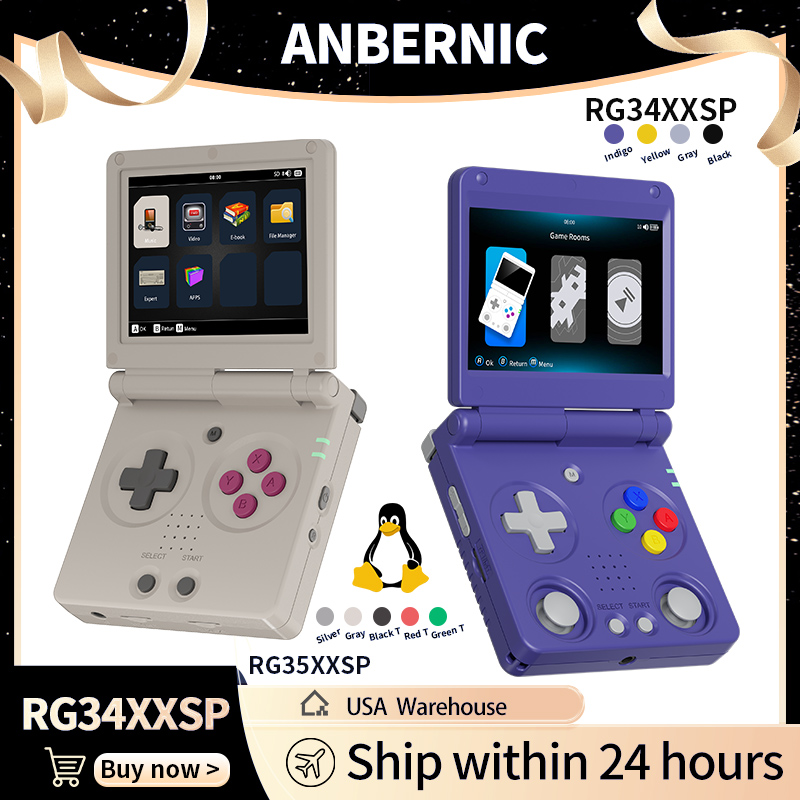 Retro Gaming N64 - Anbernic RG34XXSP RG35XXSP Flip Console de