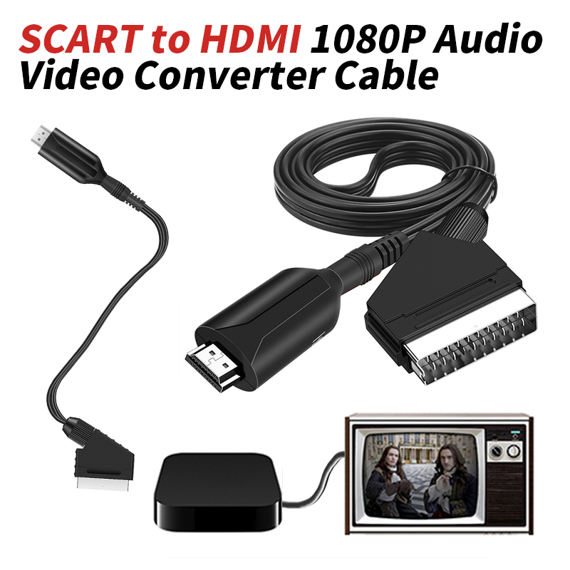 Scart To Hdmi - Cabo conversor de áudio e vídeo