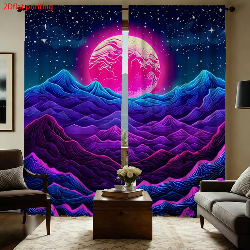 Retro Gaming Youtube - Cortinas Synthwave, Cortinas com Estampa de