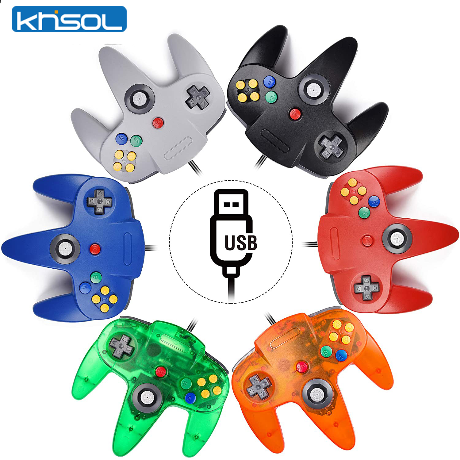 Retro Gaming N64 - N64 controlador clássico usb com fio