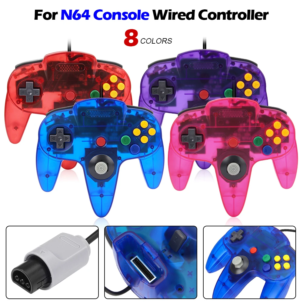 8 cores com fio gamepad para n - Retro Gaming N64 avaliação e preço